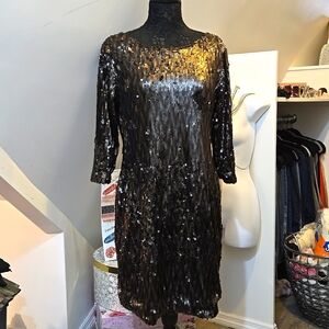 Sexy Shift Sequined Dress